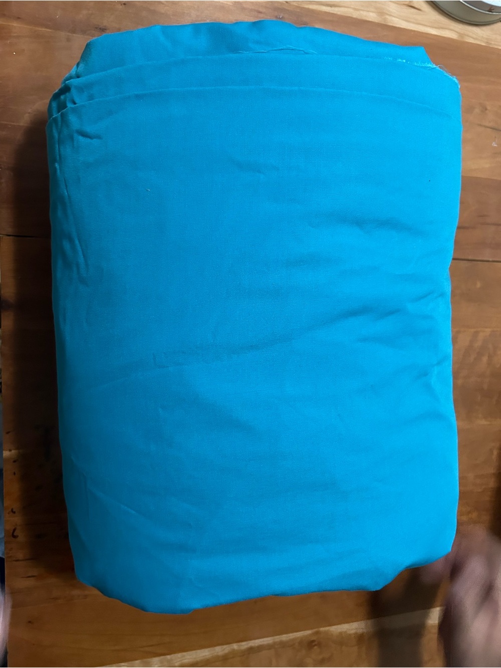 Heavyweight Turquoise Cotton Twill Fabric - 17 to 18 Yards Continuous (9 lbs)